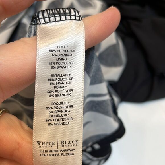 White House Black Market Women's Black and White Dress. Size M - Picture 9 of 9